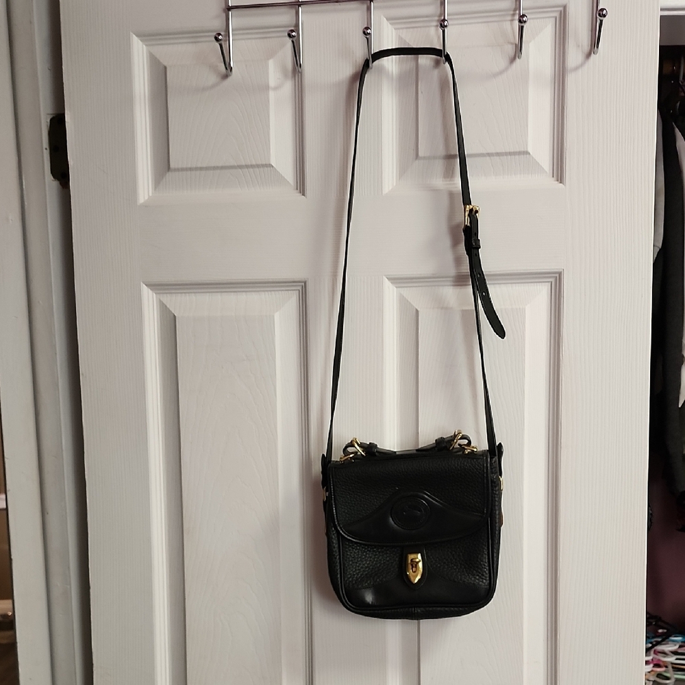 Black Leather Crossbody Bag